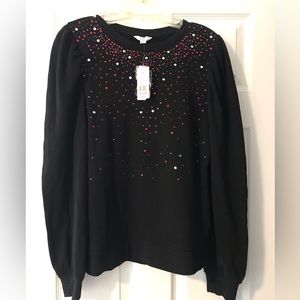 Crown and Ivy sequined (sweatshirt) top